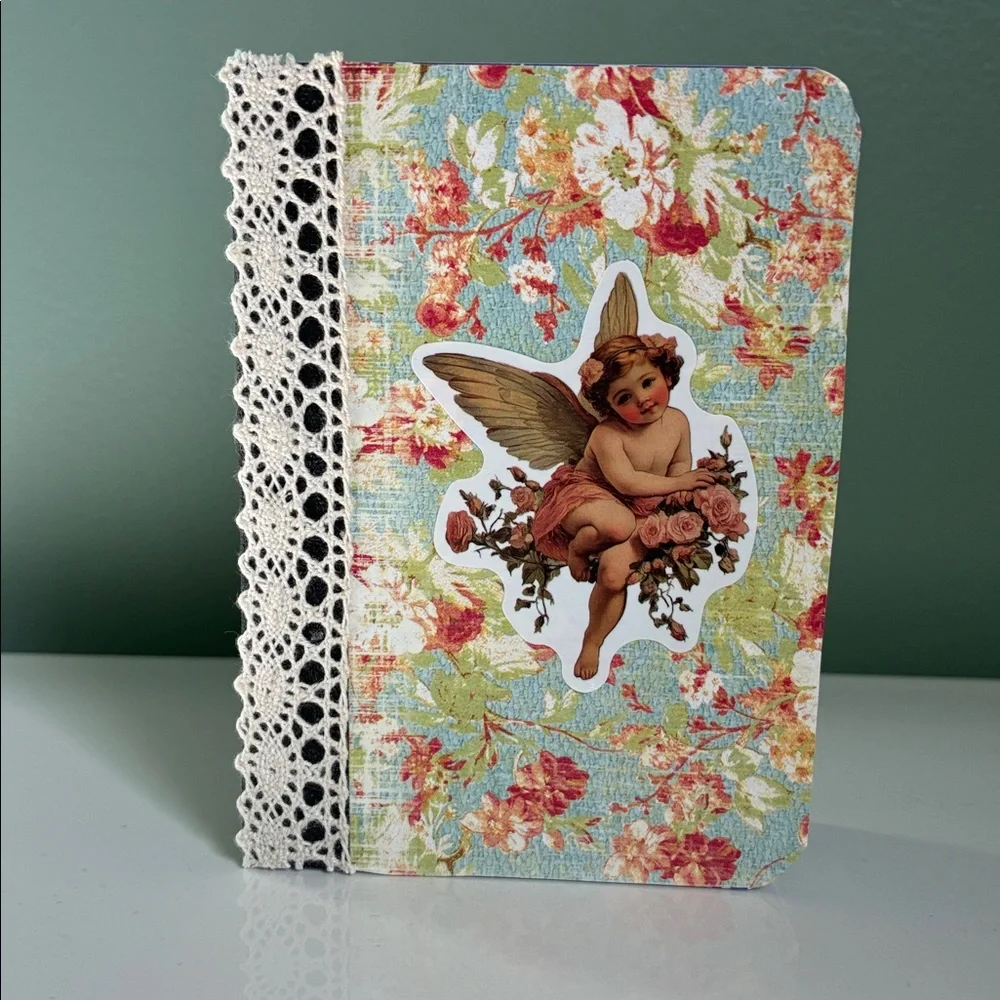 4/$15 ❤️ Floral and Angel Design Mini Altered Notebooks Set Of 3